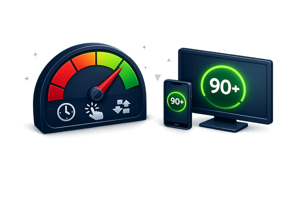 Core Web Vitals score van 90+ op smartphone en desktop voor snelle website-prestaties