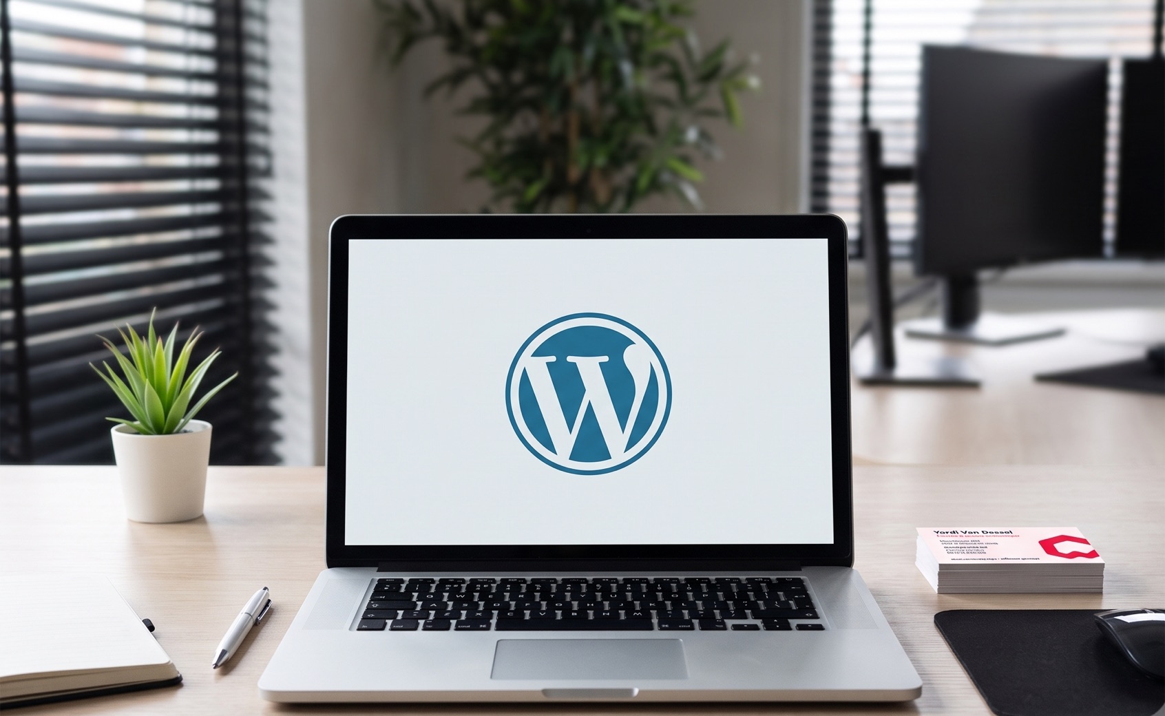 Laptop met WordPress Logo