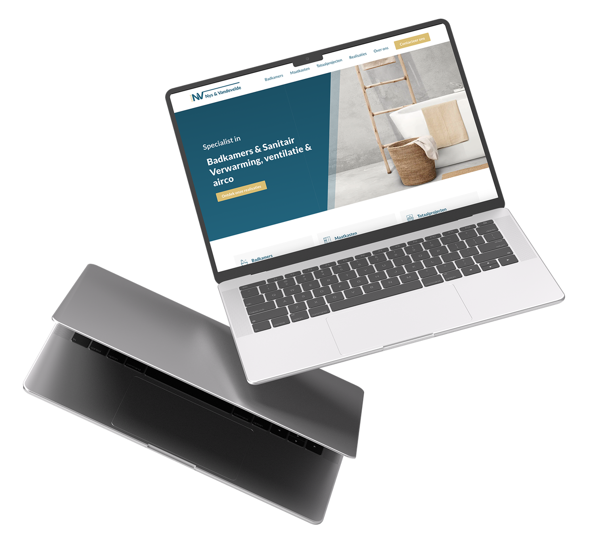 mockup of Group Nys & Vandevelde Website