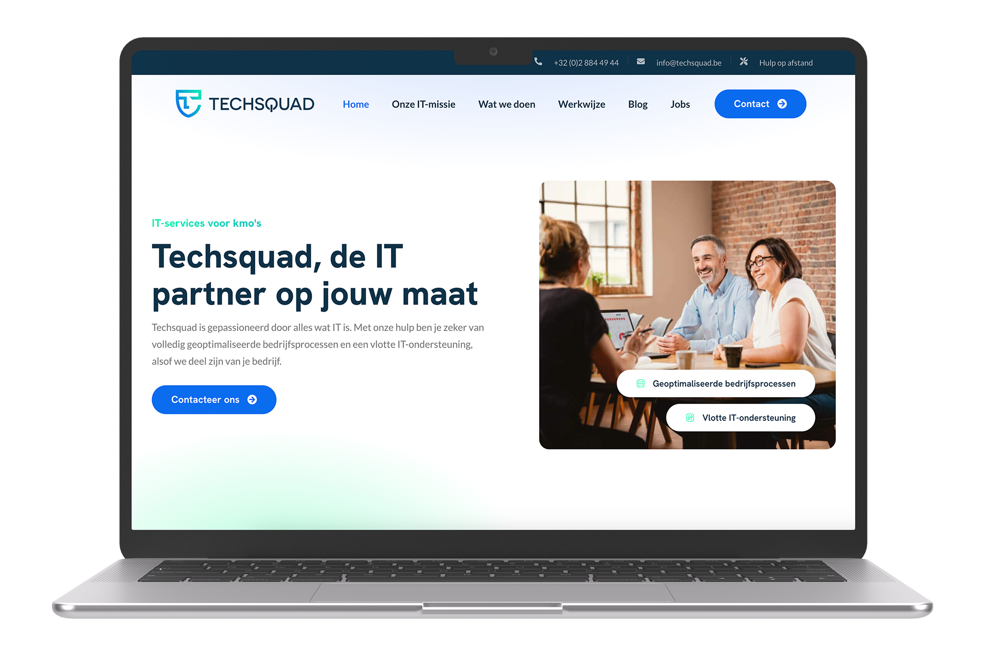 mockup of Techsquad Website